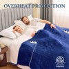 Inhand Heated Blanket Dual Control Electric Heating Blanket Auto-Off 10 Heat Level Over-Heat Protection Flannel ETL Certified - 2 of 4