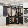 Besiost 86-In Closet System Set with Wood Drawers, Corner Closet Organizer with Hanging Rods - 3 of 4