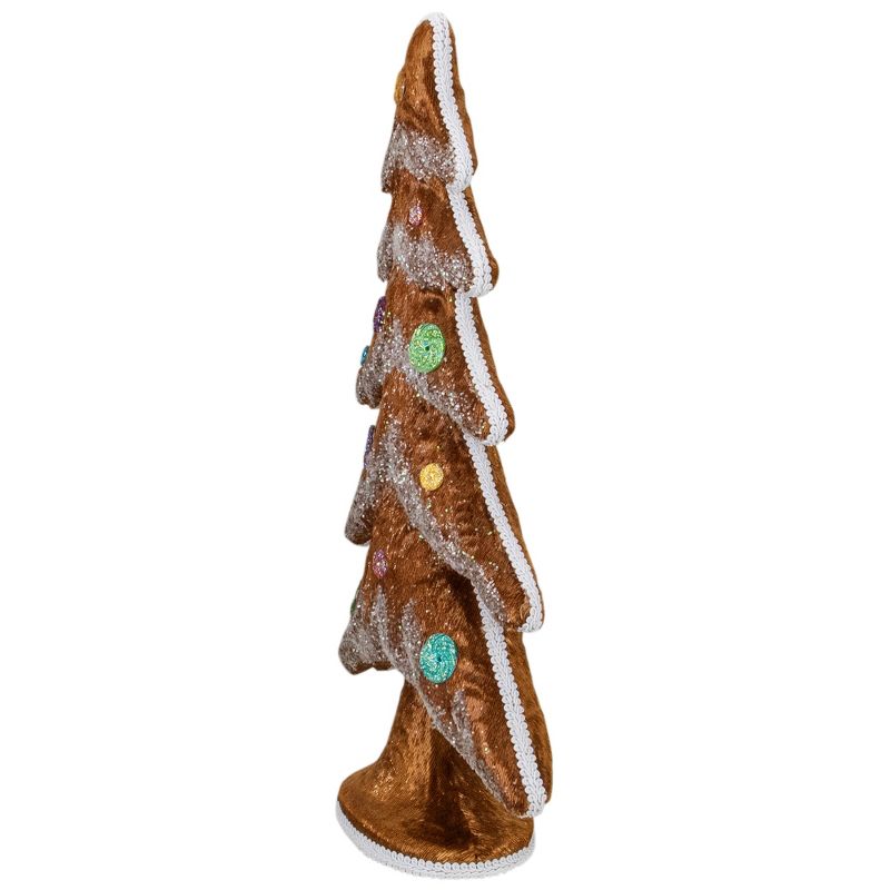 Northlight 17.25" Snow Covered Gingerbread Christmas Tree, 3 of 5