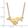Black Bow Jewelry 14k Yellow Gold Southern Methodist Mustangs NCAA Necklace 18 Inch - 2 of 4