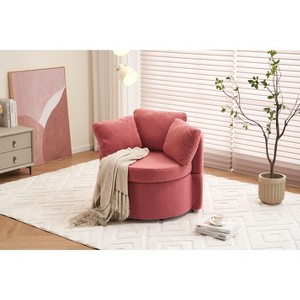 NicBex Swivel Chair with Storage Accent Chair With Back Cushion Living Room Chair for Reading Room, Bedroom - 1 of 4