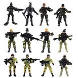 Ready! Set! Play! Link Special Force Army SWAT Soldiers Action Figures With Tool And Accessories - Pack of 12