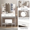 Vanity Desk with LED Lighted Mirror and 3 Adjustable Lights,  Makeup Vanity with Storage Stool, 2 Large Drawers and 4 Open Shelves - 4 of 4