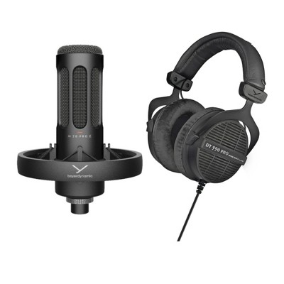 Beyerdynamic DT 990 PRO Headphones (Black, Limited Edition) w/ Microphone Bundle
