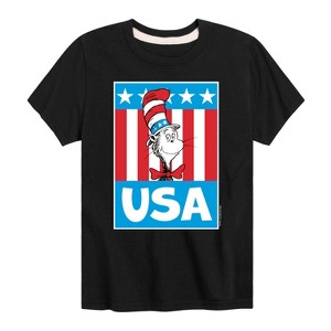 Boys' - Dr. Seuss - Cat In The Hat USA Short Sleeve Graphic T-Shirt - 1 of 4