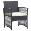 vidaXL Garden armchairs with cushions 2 units synthetic rattan black - image 2 of 4