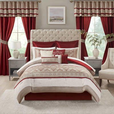 Madison Park Essentials Embroidered 24 Piece Room in a Bag Comforter Set
