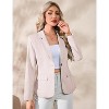 Blazers for Women Business Casual Long Sleeve Lapel Open Front Suit Jacket Work Blazer with Pockets - 2 of 4