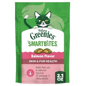 Greenies Smartbites Skin and Fur Health Salmon Flavor Cat Treats