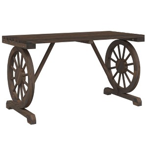 vidaXL Patio Table Outdoor Garden Terrace Balcony Furniture Solid Wood Fir - 1 of 4