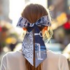 Unique Bargains Women's Print Scarf Headband Dark Blue Gray 1 Pc - 2 of 4