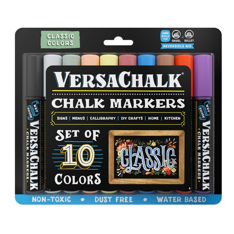 VersaChalk 10ct Liquid Chalk Markers Classic Colors 5mm Tip, 1 of 4