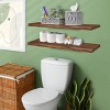 Sorbus 2 Pack 35” Solid Wood Floating Shelves - for Bathroom Decor, Books, Bedroom & Living Room - 2 of 4