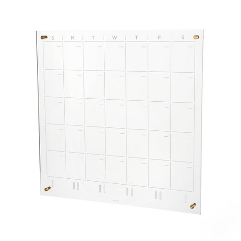 Clear Acrylic Wall Calendar - Personalizable + Multiple Sizes