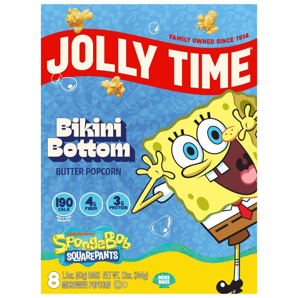 Jolly Time Bikini Bottom Butter Minis Microwave Popcorn - 12oz/8ct