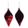 Transpac Glass 6.88 in. Multicolored Christmas Painted Holiday Greeting Ornament Set of 2 - 2 of 4