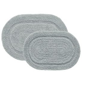 Kate Aurora Spa Retreat 100% Pile Cotton 2 Piece Oval Bath Rug Set - 1 of 2