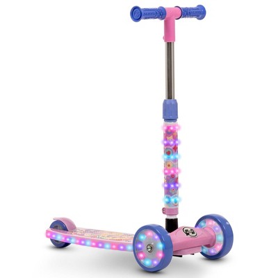 Micro Kickboard Maxi Kick Scooter With LED Lights – Pink, Ages 5-12, Model 86050611