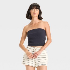 Women's Leisure Studio French Terry Tube Top - Universal Thread™ - 1 of 3