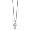 Black Bow Jewelry Stainless Steel Small Pillow Cross Necklace, 18 Inch - 2 of 4