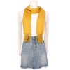 INSPIRE CHIC Gender Neutral Plain Cashmere Imitation Winter Warm Solid Color Fringe Long Scarves 1Pc - 2 of 4