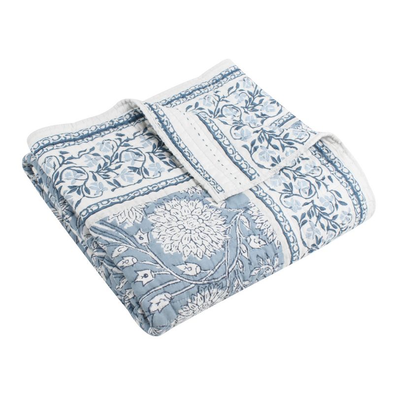 Adare Blue  Quilted Throw - Levtex Home, 1 of 8