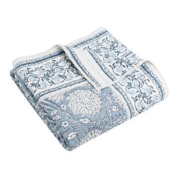 Adare Blue  Quilted Throw - Levtex Home