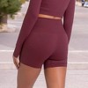 Anna-Kaci Active Women's High-Waisted Seamless Biker Shorts Yoga Compression Workout Shorts for Gym and Running Fitness - 2 of 4