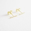 Skinny Midi Crystal Bar Earrings in Gold, Rose Gold, Silver - Honeycat - image 3 of 4