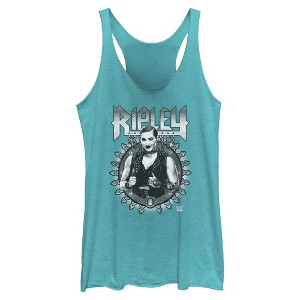 Womens WWE Ripley Black and White Photo Racerback Tank - 1 of 4