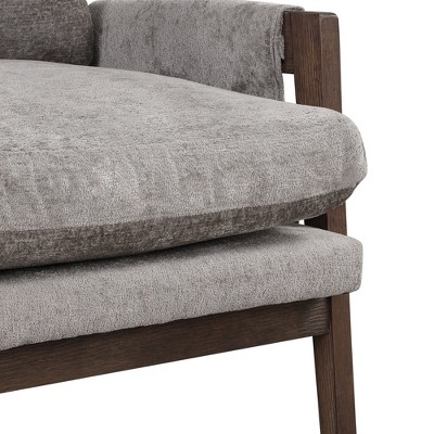 Mid-Century Modern Yellow Velvet Barrel Accent Chair