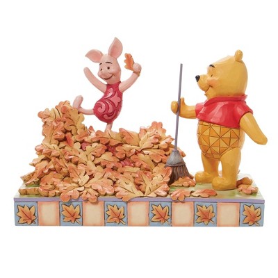 Jim Shore 5.25" Jumping Into Fall. Pooh Piglet  -  Decorative Figurines