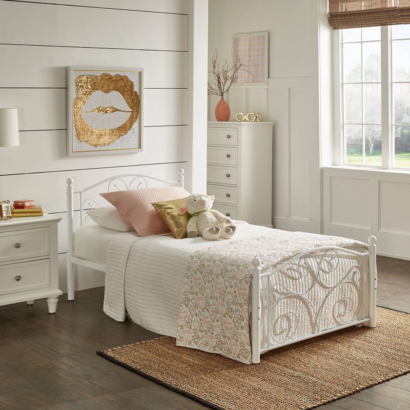 Twin Metal Platform Bed White - Inspire Q, 2 of 8