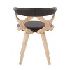 Vynxaria Gardenia Mid-Century Modern Swivel Dining/Accent Chair in Walnut & Orange - 4 of 4