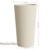 SEVOBAL 2 Piece Planters, Flower Pot with Stand, Mid-Century Modern Home Decor for Balcony Garden - 3 of 4
