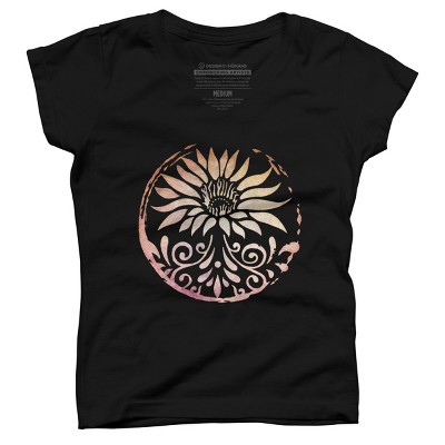 Girl's Design By Humans Lotus By Jasdogg T-Shirt