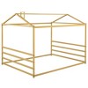 Queen Size Metal Platform Bed, House Shape Bed Frame -ModernLuxe - 4 of 4