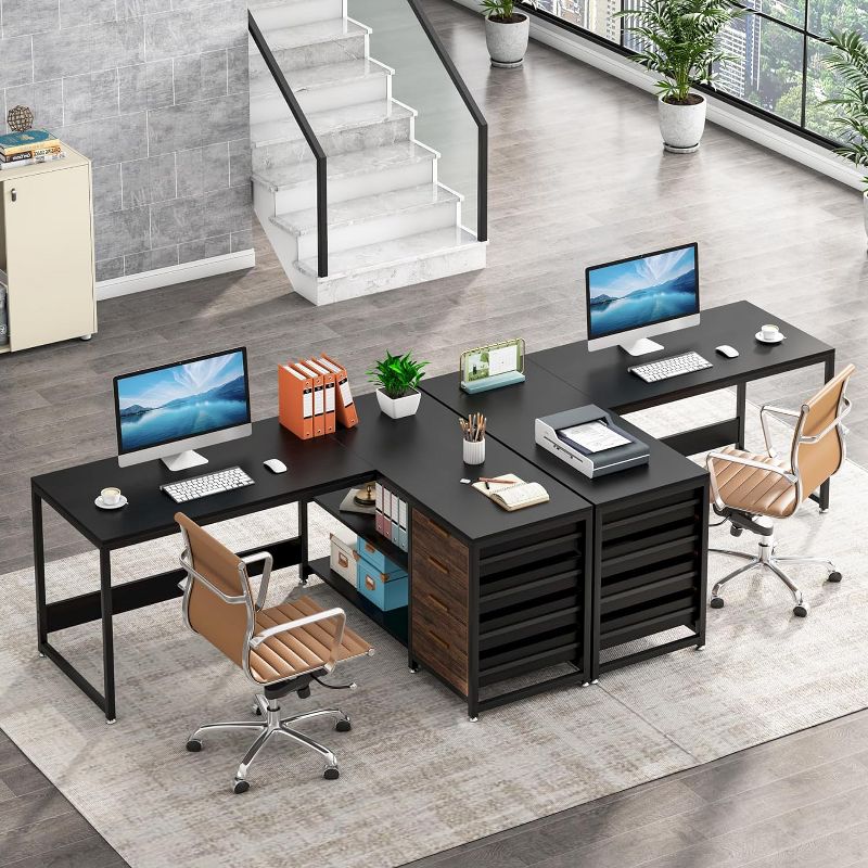 Tribesigns 59" L-Shaped Computer Desk, Reversible Corner Office Desk for Home Office, 3 of 7