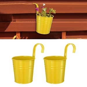 Unique Bargains Metal Detachable Hook Anti-Rust Colorful Finish Flower Holder 2 Pcs - 1 of 4