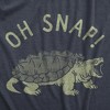 Mens Oh Snap T Shirt Funny Sarcastic Snapping Turtle Joke Tee For Guys - Crazy Dog Men's T Shirt - 2 of 4