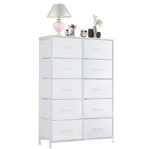AZL1 Life Concept Utility Storage Drawers Stylish and Functional Storage, 10 Drawer Dresser for Nursery, Closet, Entryway, White, 31.5"*11.8"*45.6" - 1 of 4