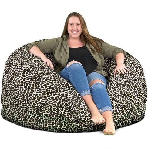 Ultimate Sack 6000 6 Ft. Bean Bag Chair Giraffe Fur Target