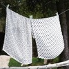 Bacati - LOVE Muslin Swaddling Blankets set of 4, Black/White - 4 of 4