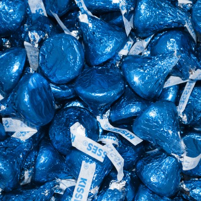 165 Pcs Light Blue & Silver Candy Hershey's Kisses Milk Chocolates : Target