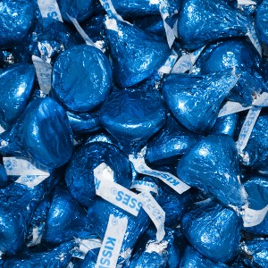 Dark Blue Hershey's Kisses Candy Milk Chocolates - 1 of 3