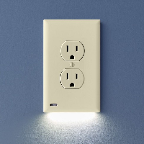 SnapPower GuideLight 2 PLUS Wall Plate Night Light - Bright / Dim / Off Sensor - Duplex, Light Almond (1 Pack) - image 1 of 4