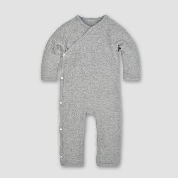 Burt's Bees Baby® Baby Organic Cotton Quilted Bee Wrap Front Jumpsuit - Heather Gray