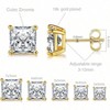 5 Pairs Square Earrings Set, Hypoallergenic, 3 - 7mm, Fashionable and Lightweight, Low Allergy Suitable for Women - 4 of 4