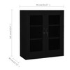 vidaXL Filing Cabinet Storage Display Cabinet for Office Living Room Steel - 4 of 4