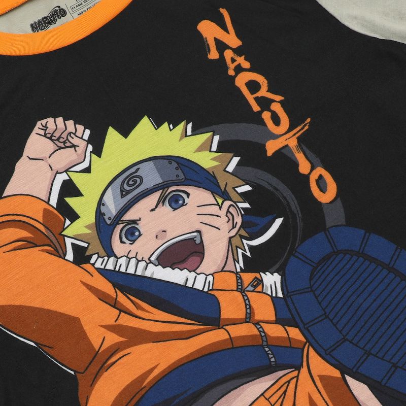 Youth Boys 2-Piece Naruto Sleepwear Set with Long Sleeve Shirt and Sleep Pants, 3 of 5